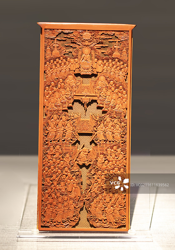 清乾隆 御书佛说贤首经剔红漆匣 南京博物院图片素材