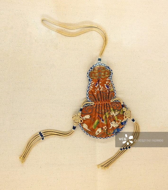 刺绣葫芦形荷包 清 南京博物院图片素材