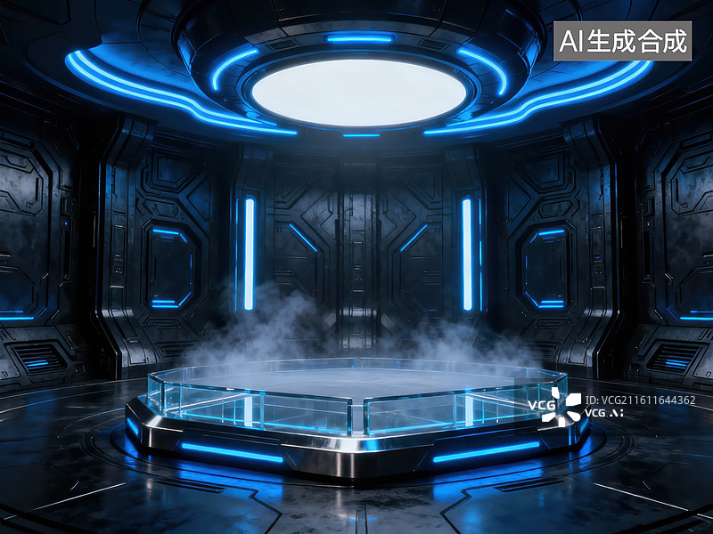 【AI数字艺术】未来科技舱内场景图片素材
