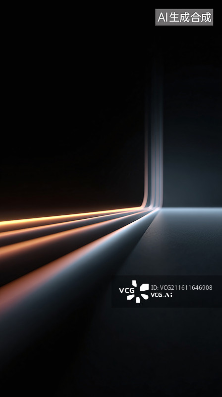 【AI数字艺术】彩色科技光线光轨与公路图片素材