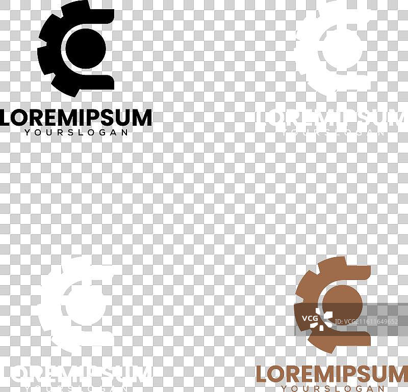 字母c齿轮创意图标logo设计图片素材