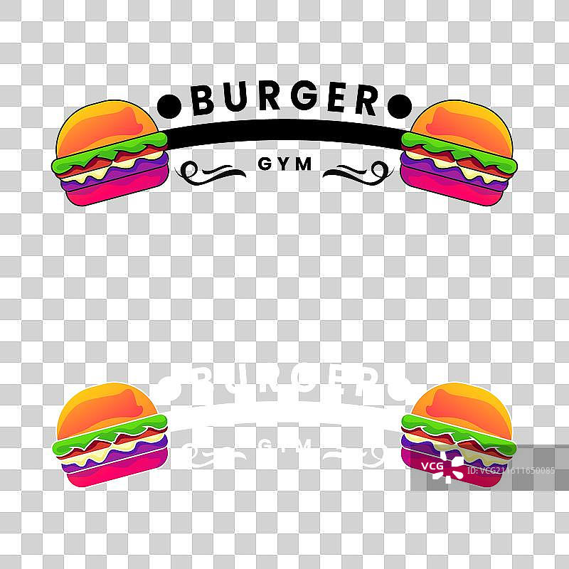 汉堡健身房标志设计图片素材