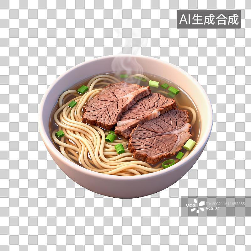 【AI数字艺术】3D美味牛肉面图片素材