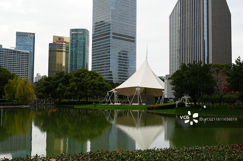 上海 公园 陆家嘴中心绿地图片素材