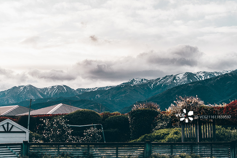 新西兰坎特伯雷汉默温泉小镇图片素材