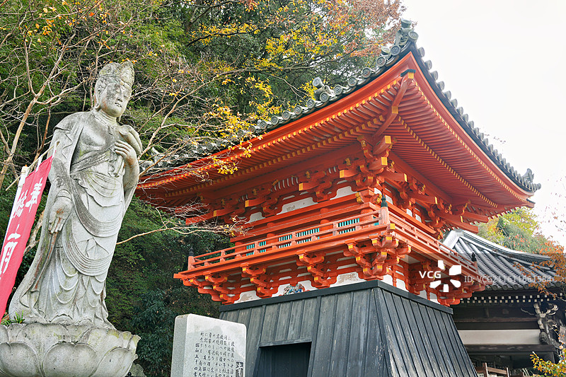 日本和歌山县和歌山市，纪三井寺（西国三十三处观音灵场第二番札所）图片素材
