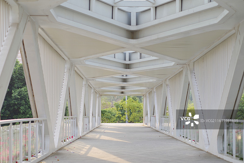福州温泉公园附近的天桥内部图片素材