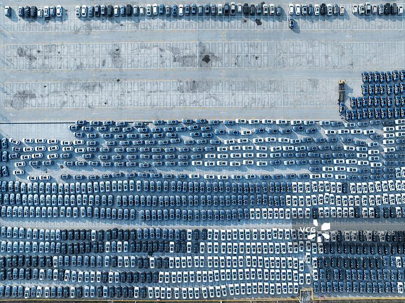 航拍新能源汽车厂图片素材