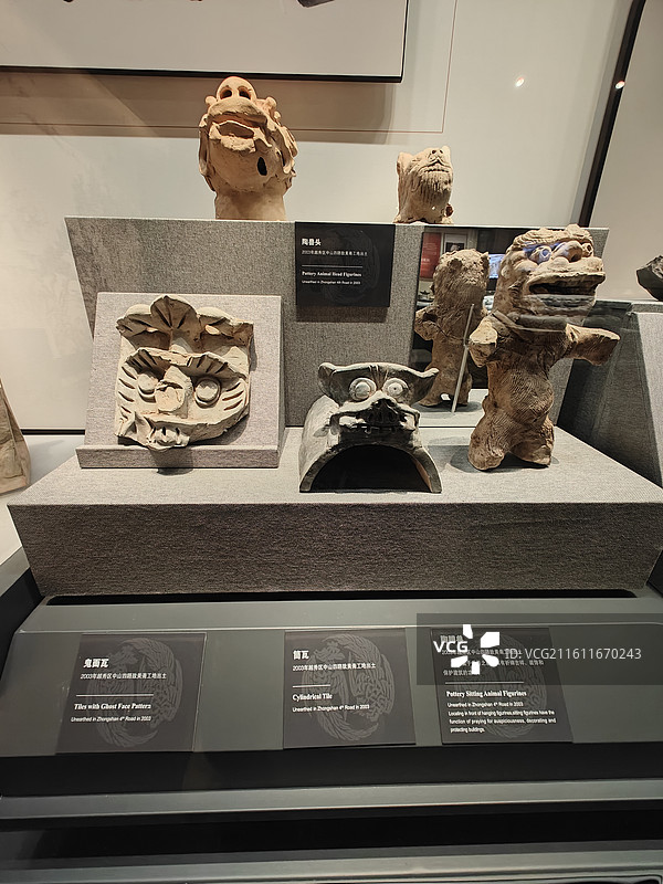 鬼面瓦/简瓦/陶蹲兽/陶兽头图片素材