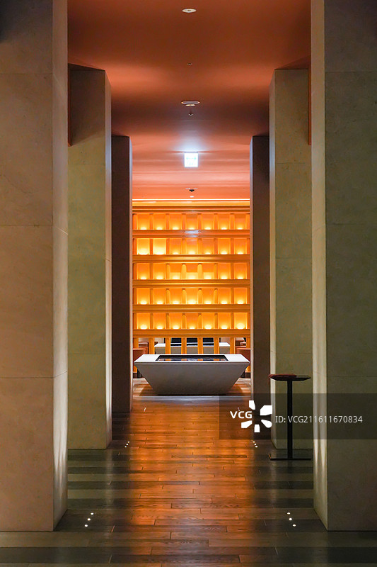 日本九州福冈皇宫酒店建筑色彩几何艺术设计感室内室外空间图片素材