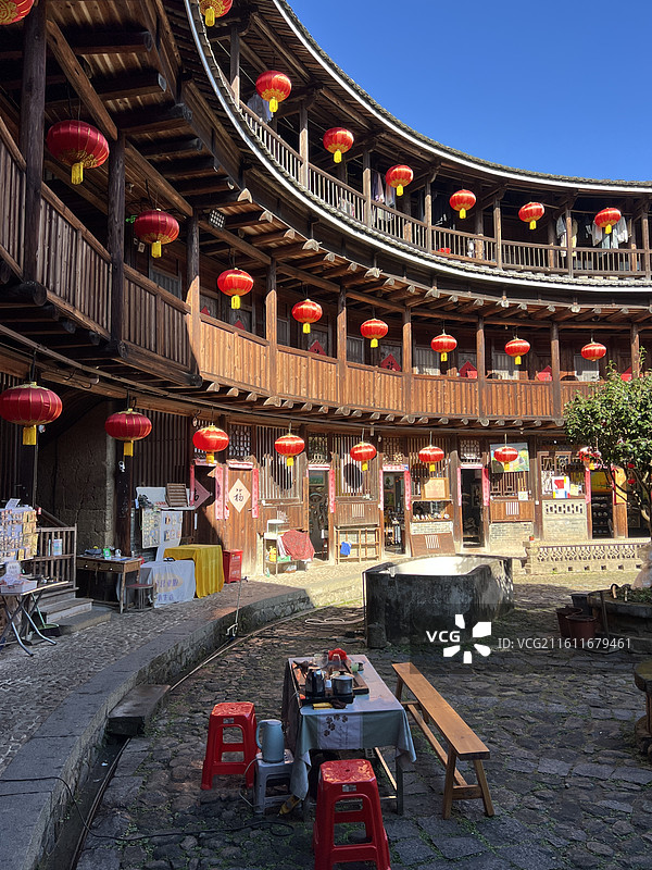 福建永定土楼图片素材