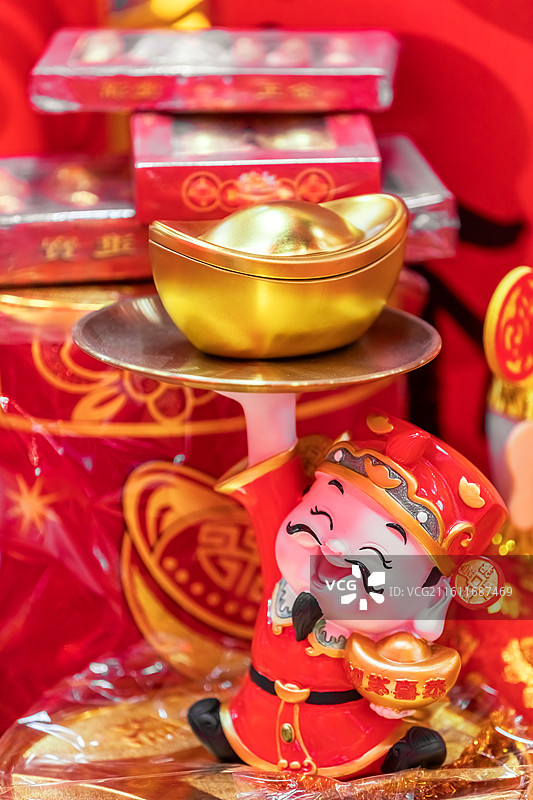新年题材，财神，财富，元宝，红包，中国年，年俗，年货节图片素材