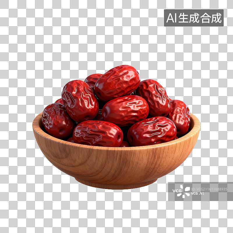 【AI数字艺术】3D二十四节气立冬轻拟物红枣大枣元素图片素材