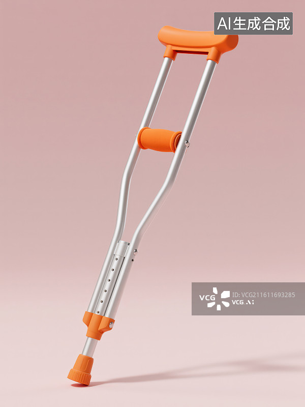【AI数字艺术】纯色背景下的拐杖图片素材