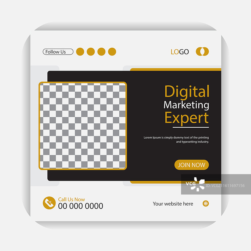 社交媒体帖子设计模板营销广告图片素材