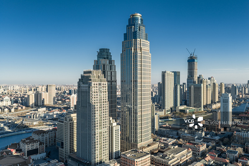 天津解放桥，天津站，航拍天津，天津城市天际线，城市背景，金融背景，汽车背景，天津之眼，天津金融区图片素材