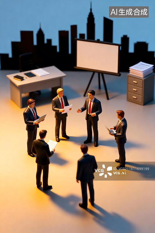 【AI数字艺术】商业精英 金融大亨 商务合作会谈图片素材