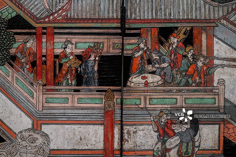 广东省博物馆展出的漆器文物图片素材