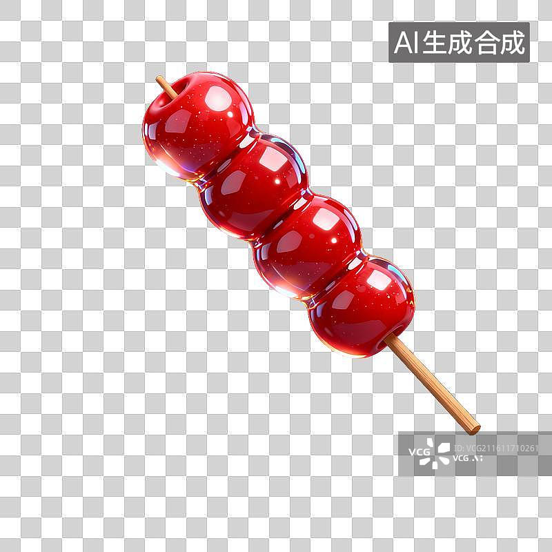 【AI数字艺术】冰糖葫芦光泽感民俗美食场景图片素材
