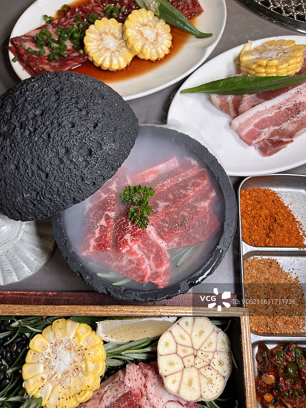 美食烤肉大餐图片素材