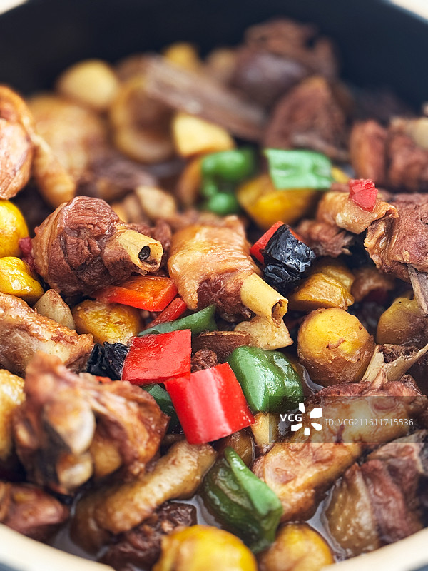 安徽郎溪家常菜——板栗烧鸡图片素材