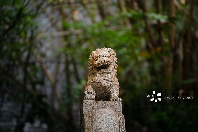 石狮子雕像图片素材