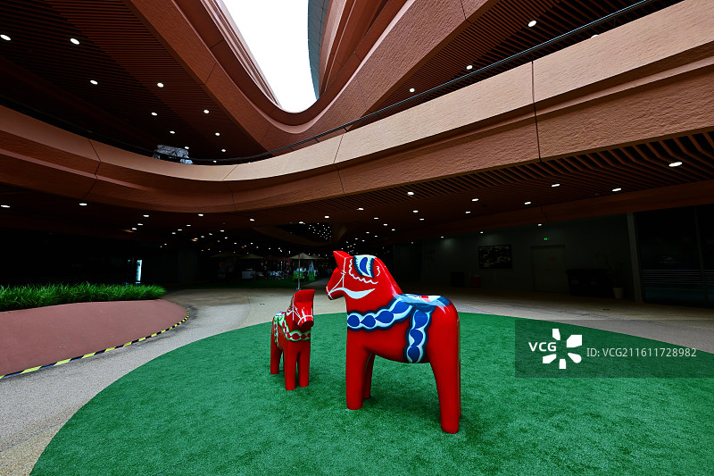 马术中心，线条和冲击力，体育新地标，体育赛事，上海久事国际马术中心图片素材