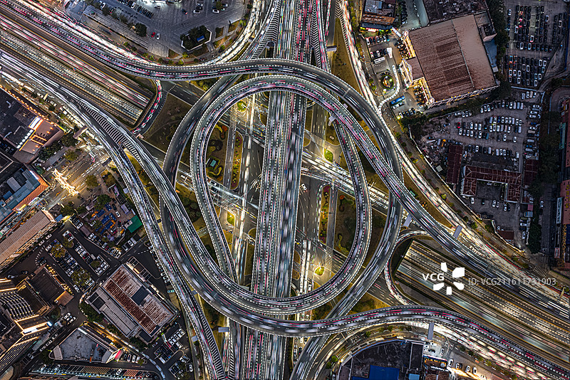 广州番禺南村万博夜景航拍图片素材