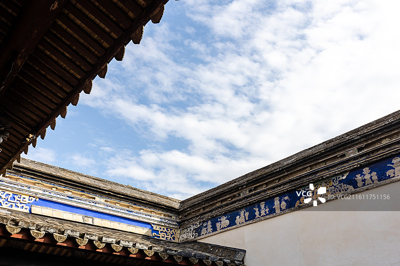 福州市林则徐纪念馆的福建古厝建筑环境局部特写图片素材