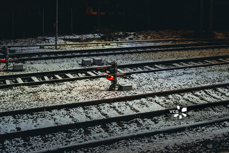 冬天的铁轨图片素材