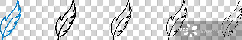 白色背景上的轻量图标集图片素材