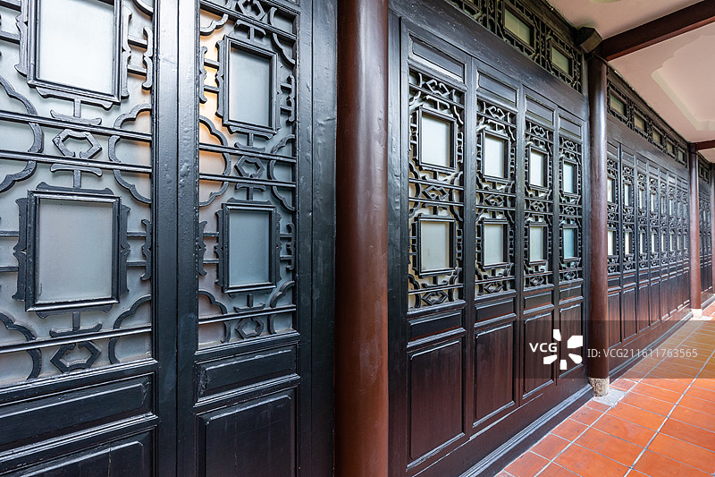 福州市林则徐纪念馆的福建古厝建筑环境局部特写图片素材