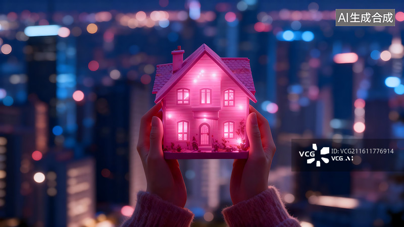 【AI数字艺术】房地产投资和房屋抵押贷款金融房地产概念图片素材