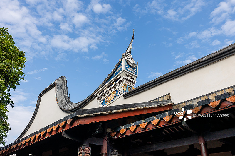 福州市林则徐纪念馆的福建古厝建筑环境局部特写图片素材