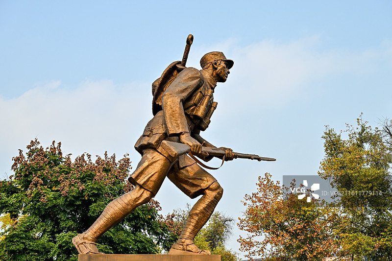 四川省成都市人民公园川军抗日纪念碑图片素材