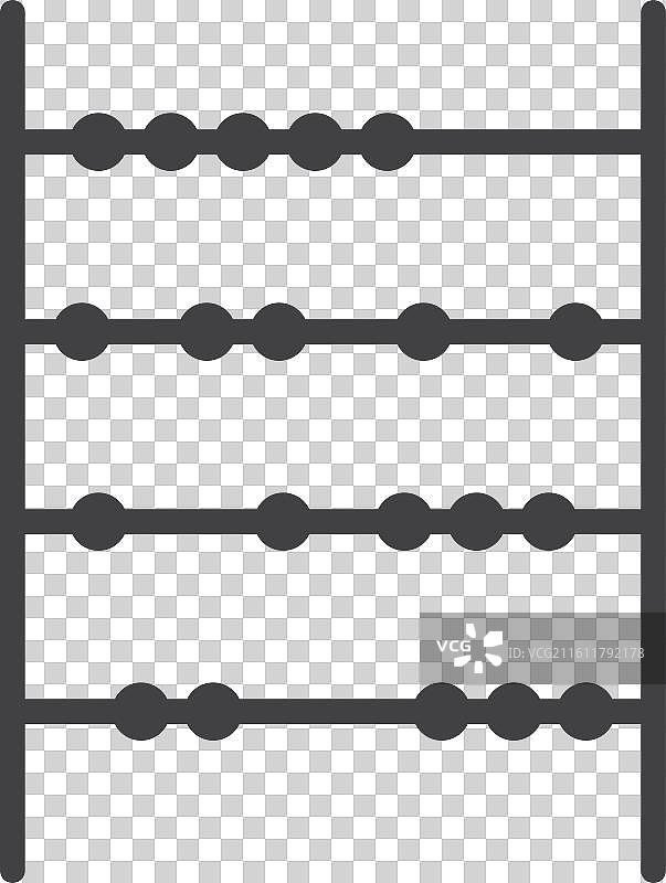 白色背景上的算盘图标集图片素材