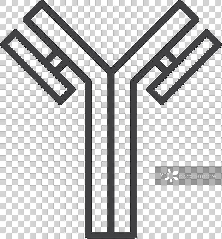 白色背景上的抗体图标集图片素材