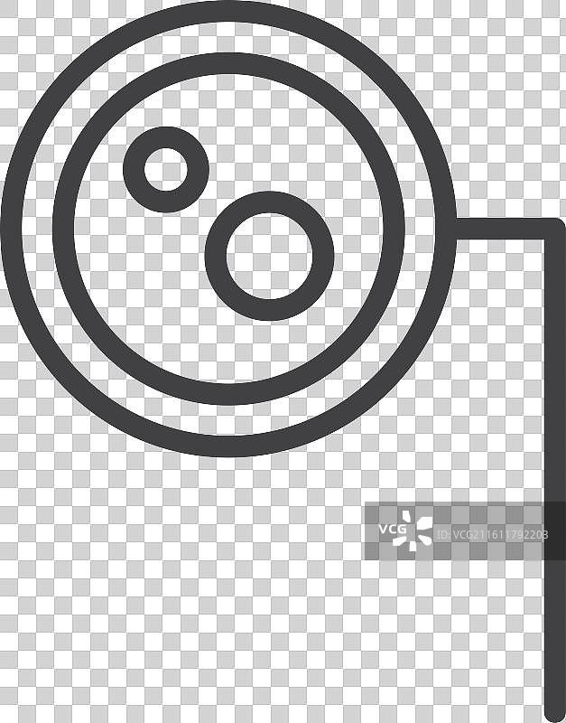 AR单片眼镜图标集，白色背景图片素材