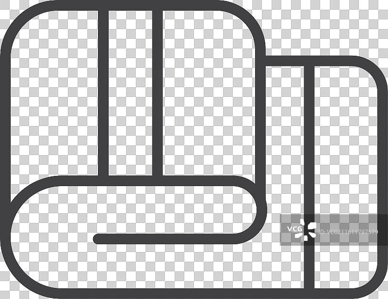 白色背景上的毯子图标集图片素材