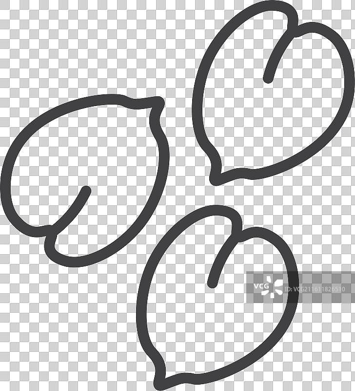 白色背景上的鹰嘴豆泥图标集图片素材