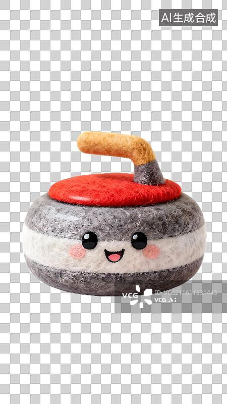 【AI数字艺术】毛毡风格可爱的冰壶图片素材