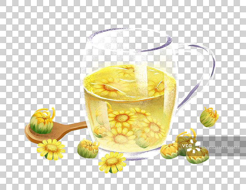 中国茶文化 野菊花花茶图片素材