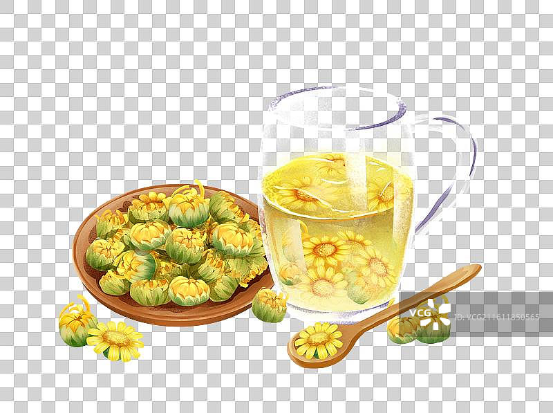 中国茶文化 野菊花花茶图片素材