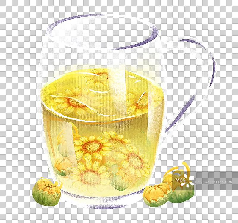 中国茶文化 野菊花花茶图片素材