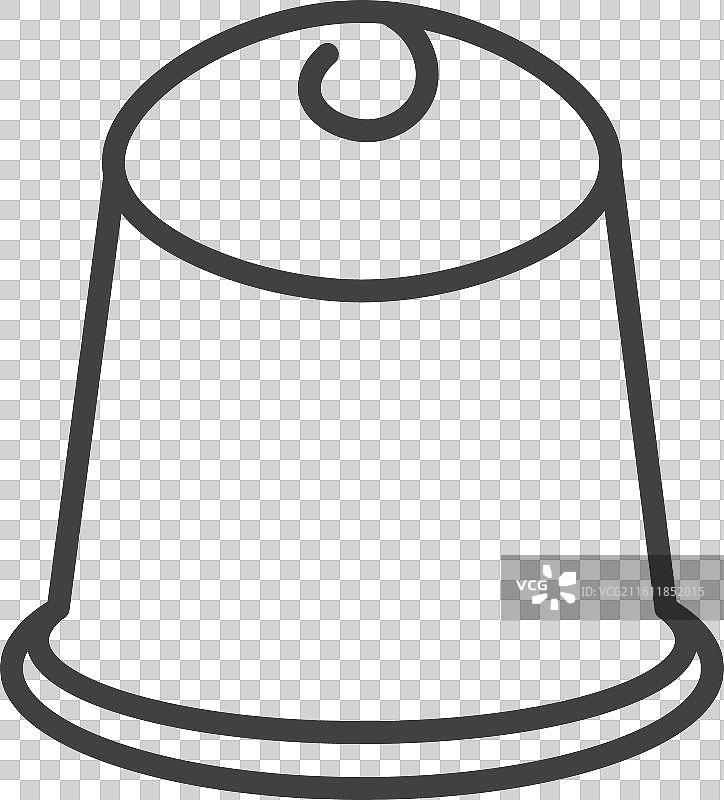 白色背景上的咖啡胶囊图标集图片素材