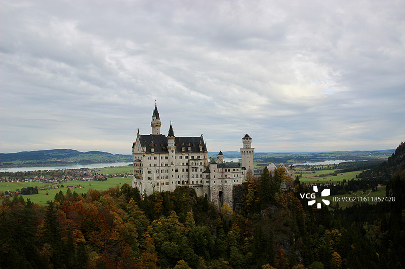 德国巴伐利亚州地标建筑新天鹅堡图片素材
