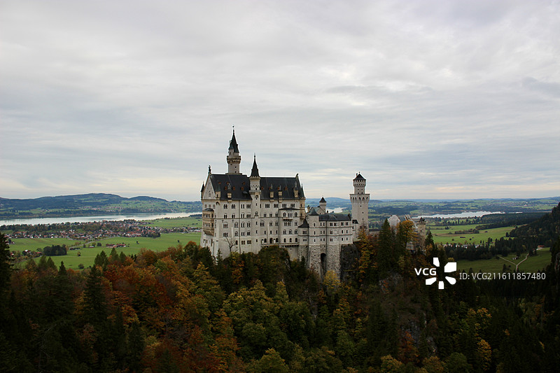 德国巴伐利亚州地标建筑新天鹅堡图片素材