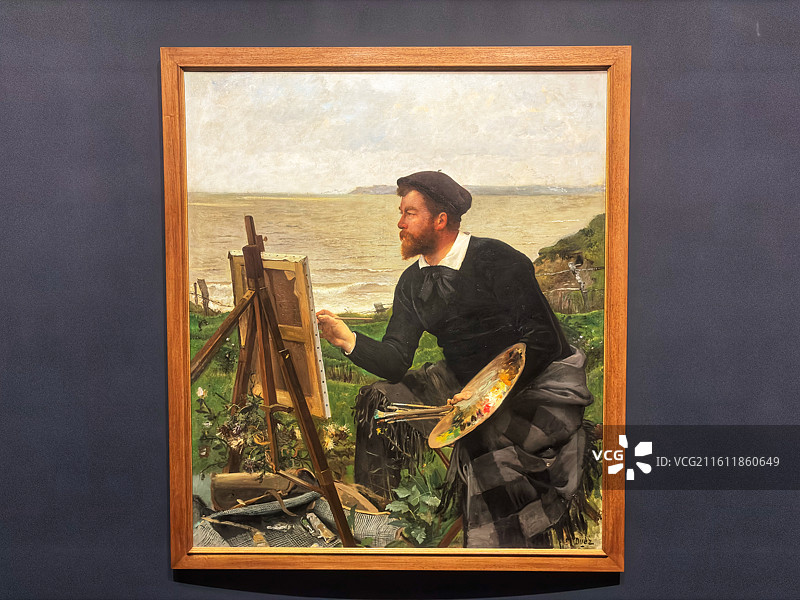 法国巴黎奥赛美术馆藏埃内斯特·迪埃油画《于利斯·比坦》图片素材