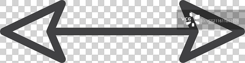 白色背景上的双箭头图标集图片素材