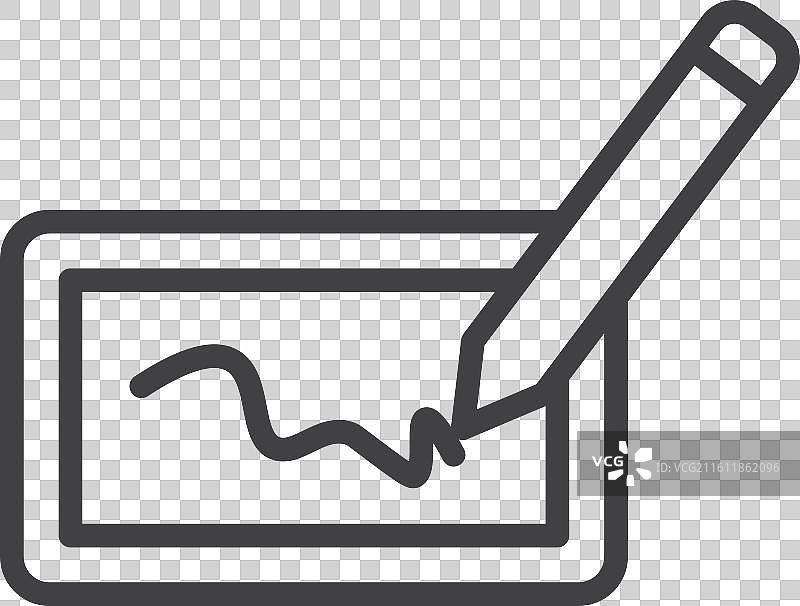 白色背景上的电子签名图标集图片素材